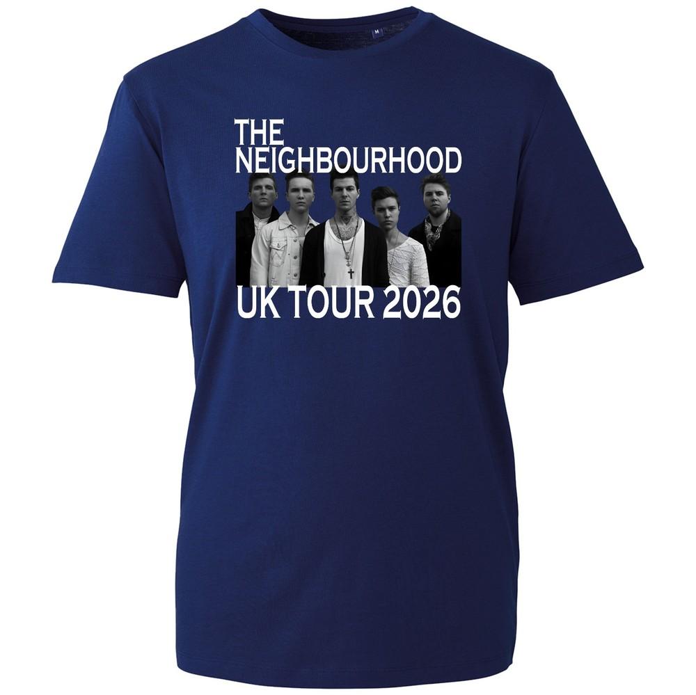 The NBHD UK Tour 2026 TShirt Indie Rock Band Merch Concert Fan Gift Black Top S