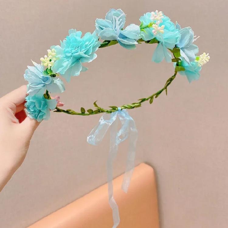 Blumenkränze Stirnbänder Leichter Stoff Florales Haarteil Blumen Haarkränze Für Brautjungfern Und Festlichkeiten