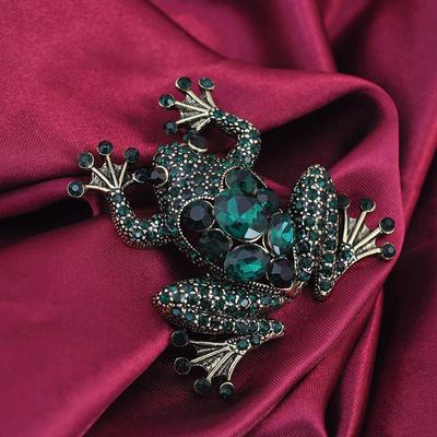 Trendy Dámský límec Pin Alloy Boutonniere Pánské Svatební límec Brože Žába Tvar Ženy Brož Piny