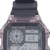 Electronic Sports Watch 12 24 Hours Waterproof Digital Wrist Watch with Luminous Alarm Timing Function Transparent Purple