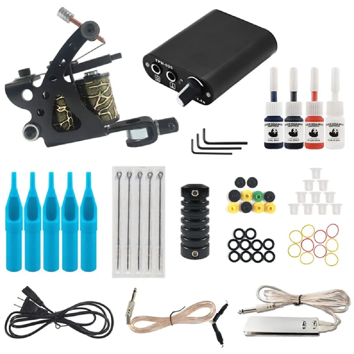 Ouwald Tättooing Kit - полный набор машинок для татуировок для начинающих и мастеров с 1 пистолетом для татуировок
