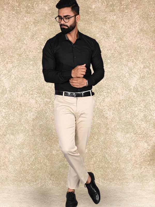 Tee Projekt Casual Shirt for Men Regular Fit Long Sleeve Shirt Suitable for Event Formal Wear