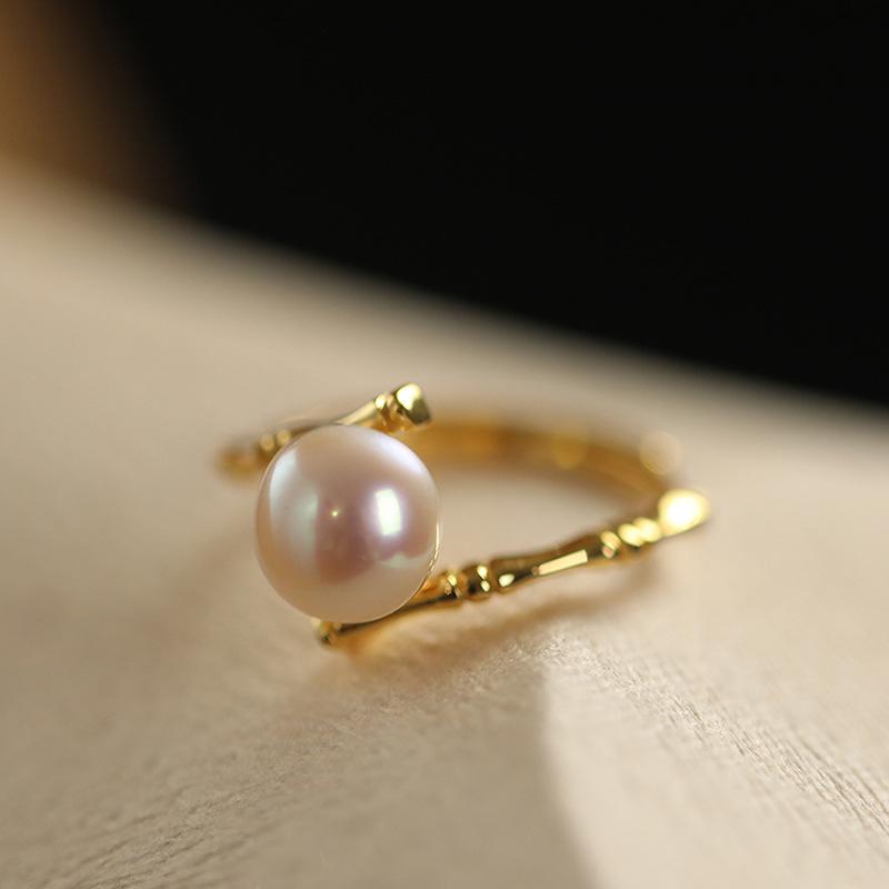 Female Niche Light Luxury Fashion Ring Bamboo ring