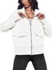 Women's Lightweight Zip Up Sweatshirt Jacket Collared Pocket Casual Outdoor Coat for Running Hiking Travel