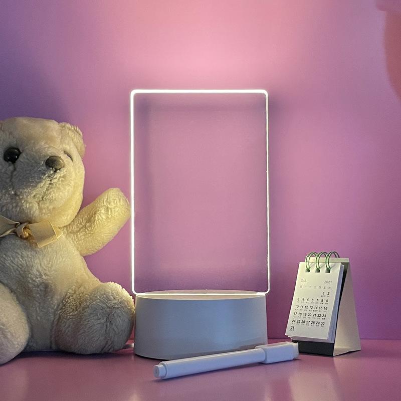 Note Board Creative Led Night Light USB Message Board Holiday Light With Pen Gift For Children Girlfriend Decoration Night Lamp