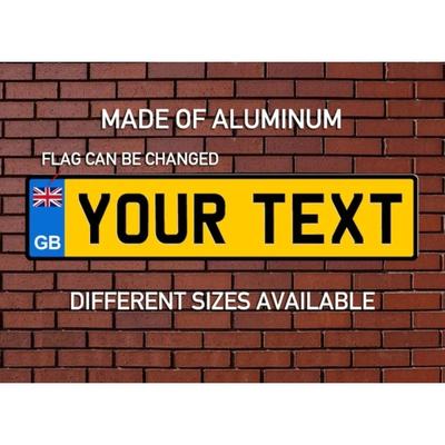 1 Stück Benutzerdefiniertes Aluminiumschild Großbritannien | 40×10 cm Stilvolles Design | Haus- & Garagendekoration (Nur Dekoration)