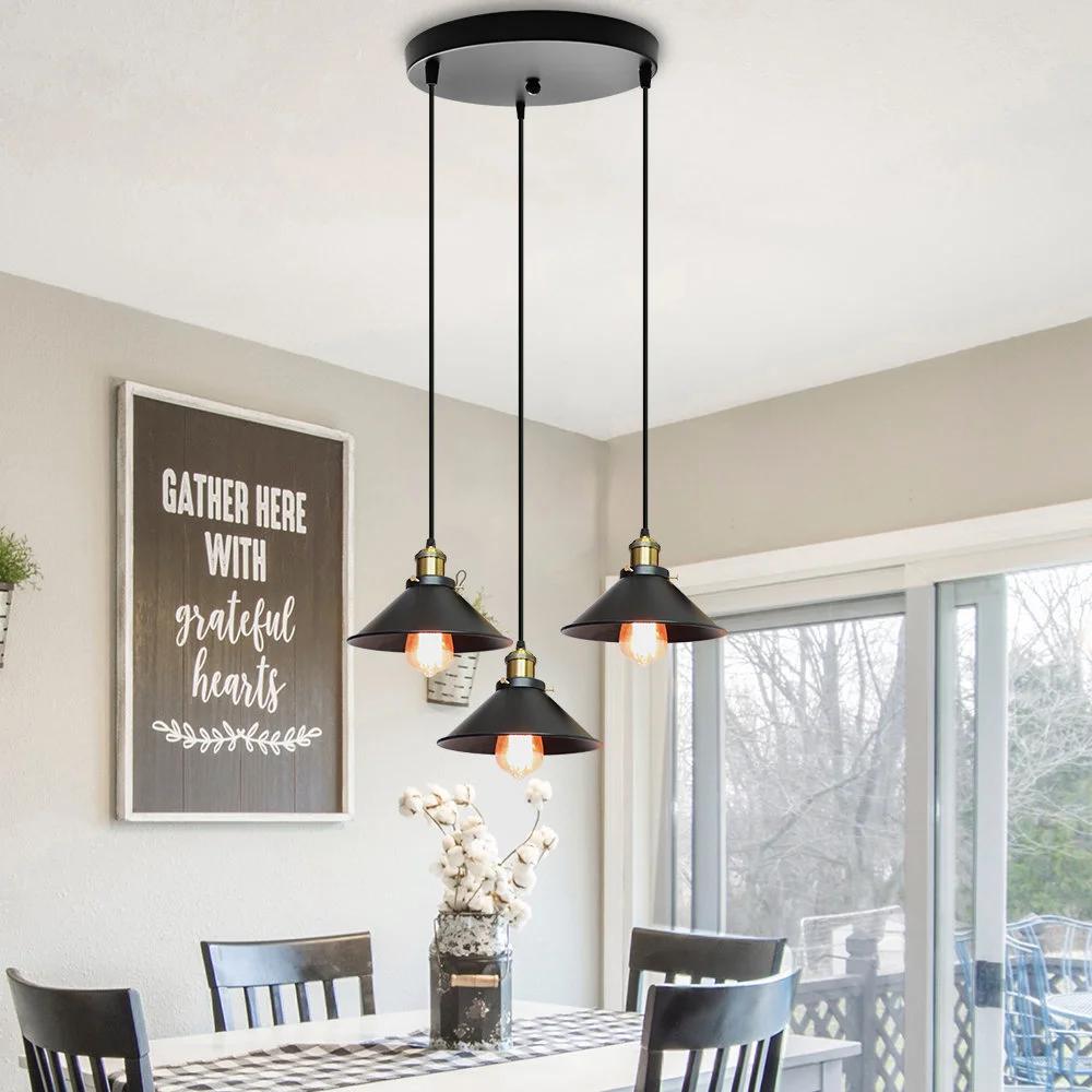 Retro Pendant Light Loft Retro Chandelier Pendant Lamp E27 Industrial Hanging Light Edison Home Lighting Living Room Balcony