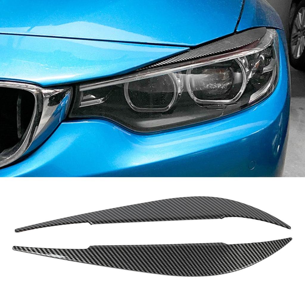 1Pair Headlight Eyebrow Colorfast Rugged Stylish  ive Headlight Eyelids Cover for 4 Series F32 F33 F36