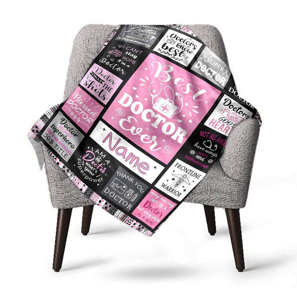 Best Doctor Ever Home Customize Your Name Blankets Comfortable Soft Lightweight Allseason Multipurpose Blanket For Picnic Sofa Office Bed Living Room
