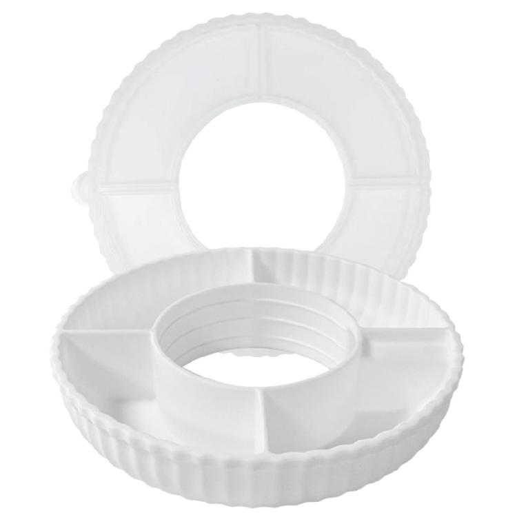 Spill proof Snacks Plate with Cover Practical Snacks Storage Container Cup Plate