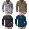 Men Sweater Jacket Cotton Blend Button Closure Long Sleeve Fashion Cardigan Sweater