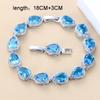 Water Drop Female Bracelet Bangle Natural Crystal Romantic Wedding 12-Colors Fine Jewelry For Women Gift