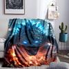Godzi-lla Destruction Throws Blanket Flannel Blankets Plush for Couch Bed Gifts for Men Women Travel picnic blanket Christmas fan gifts