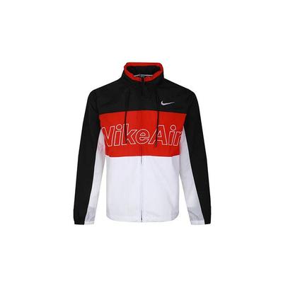 Colorblock Hooded Woven Casual Jacket Men Sportswear Red Black White CJ4857-011