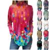 Tee Shirts For Women Fall Casual Long Sleeve Shirts Sweatshirt Vintage Printed High Neck Top Pullover