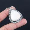 Natural Scolecite 925 Sterling Silver Daughter Engagement Bezel Pendant Jewelry