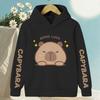 Cartoon Cute Capybara Print Children's Hooded Hoodies Capybara Casual Fashionable Comfortable Boy Girl Sweatshirt Pullover