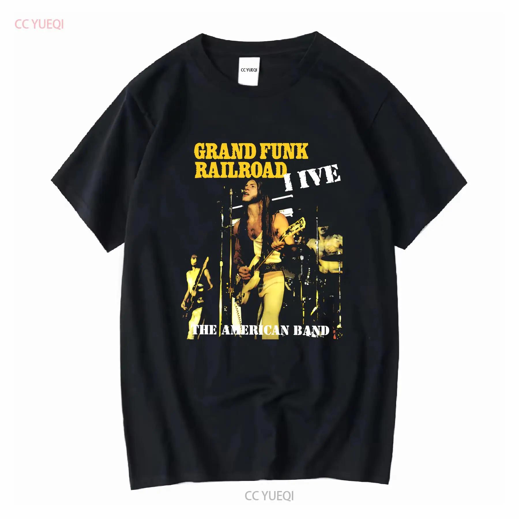 

Grand Funk Railroad Band Live The American T Shirt All Size Vintage Washed Fashion Homme Top For Everyday Wear Designer Clothes 5XL різнокольоровий