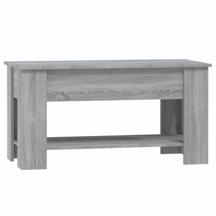 VidaXL Table basse Sonoma gris 101x49x52 cm Bois d'ingénierie 819273