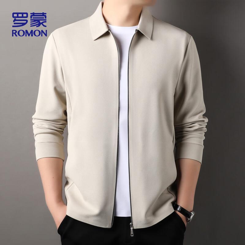 

ROMON Men s Seamless Brushed Business Casual Lapel Jacket ZH2262 XL