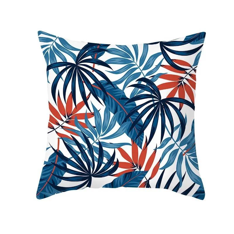 Letní rostlinný list povlak na polštář barevný polyesterový povlak na polštář zvířecí dekorace pohovka domov