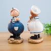 Resin Crafts Salute Doll Ornament Mediterranean Style Couple Figure Model  Home Decoration