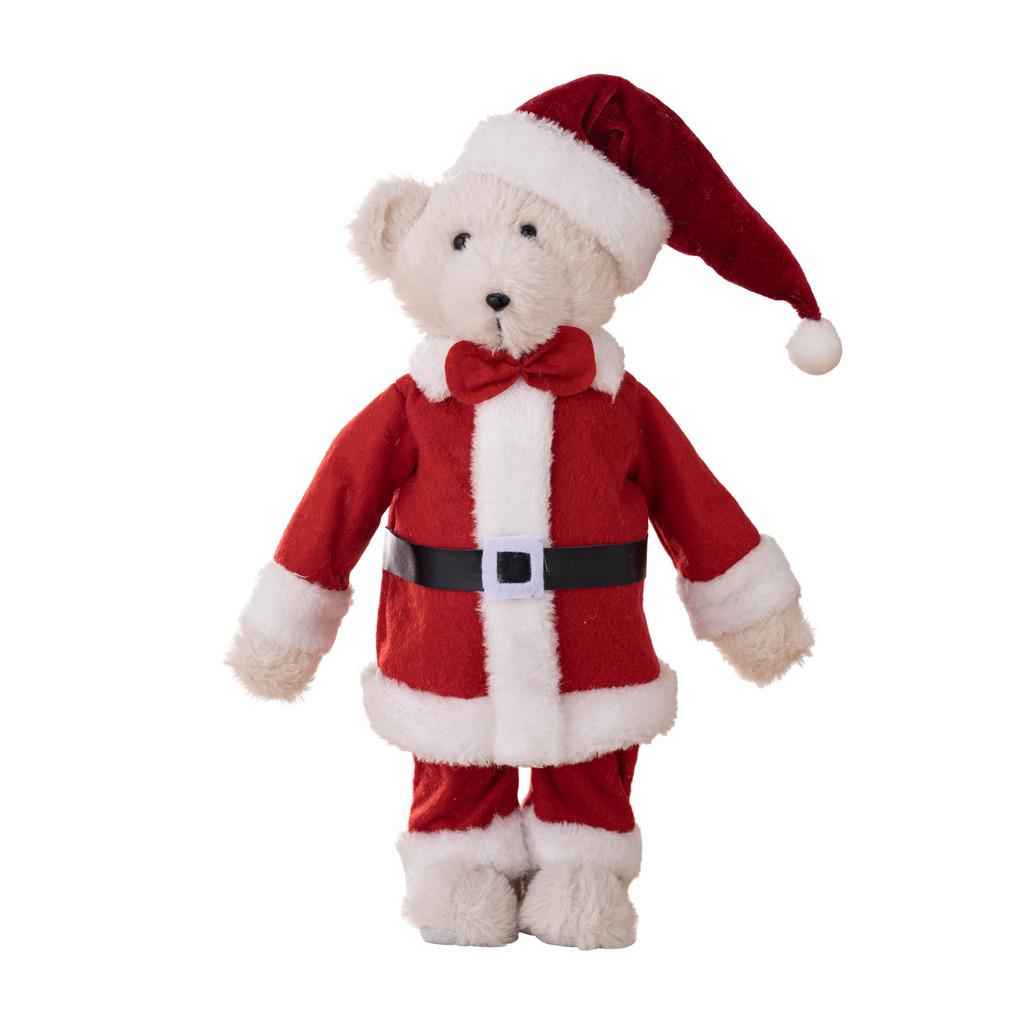 

Standing Cozy Plush Christmas Bear Cute Red Bear Figurine Perfect For Festive Decorations