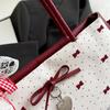 Women's Bag Sweet Style High End Underarm Bag Bow Print Commuter Bag Fashionable Single Shoulder Handbag Trendy Cute Small Bag