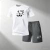 Hot Sale Men's 2 Piece T-Shirts Sets O-Neck Short Sleeve + Sports Shorts Breathable Quick Dry Casual Gym Home Outdoor Summer