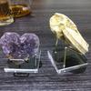 Acrylic Art Display Stand, Clear Tabletop Rock Easel Stands, Small Collectibles Shelf For Holder for Crystal Geodes Mineral Agate Coral Gemstone