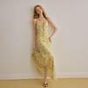 Waiwaiaiem Yy_Floral Slip Yellow Dress