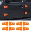 8PCS Door Hinge Cover Trim Accessories for 2018-2024 2025+ Jeep Wrangler JL JLU 2020-2024 2025+ Jeep Gladiator JT (Matt Black)