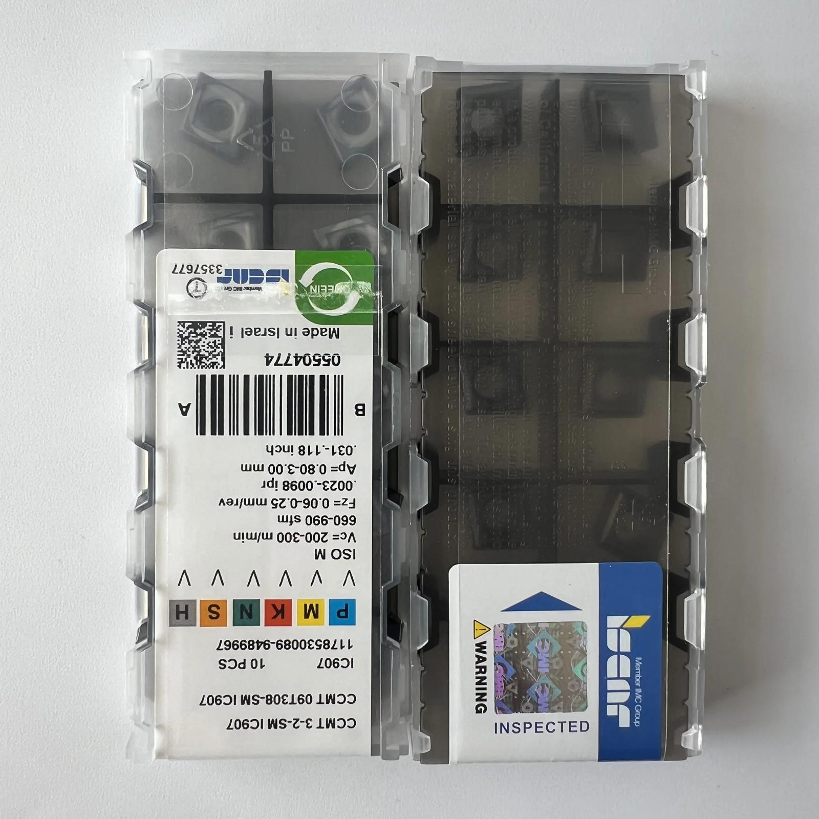 

ISCAR / CCMT09T308-SM IC907 / Industrial indexable Carbide Inserts 10 Pcs