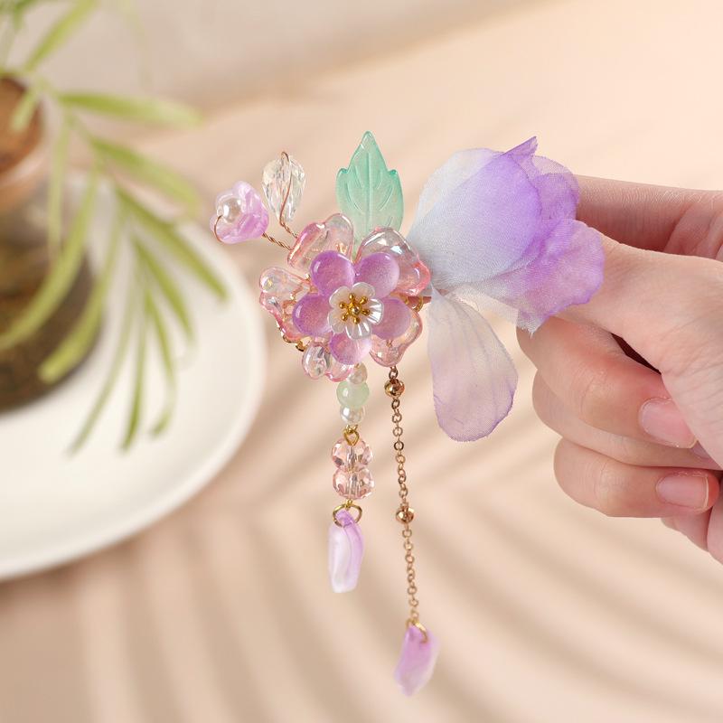 Märchenhafte Blume Haarspange: Vintage Quasten-Accessoire für Frauen und Mädchen