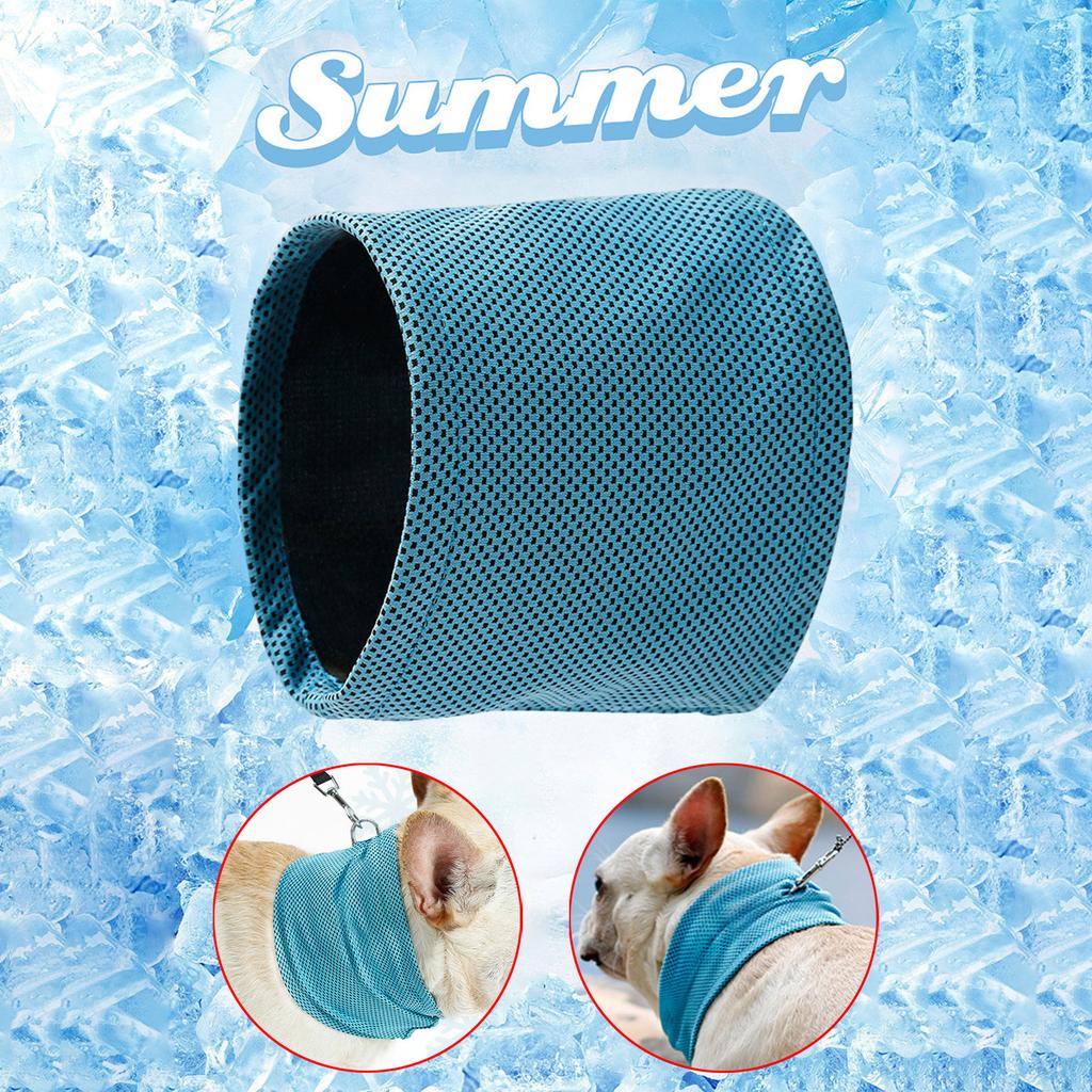 Pet Dog Instant Cooling Scarf Summer Cat Cooling Bandana Collar Ice Towels for Small Medium Large Dogs Cool Collars Pet Supplies