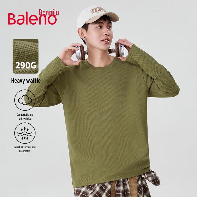 Baleno Men's Waffle Knit Long Sleeve T-Shirt