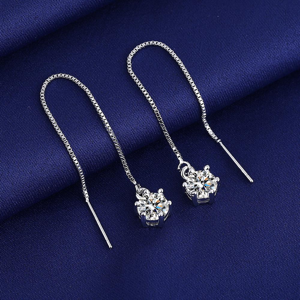 Elegant Korean Style Six-Claw Crown Earrings - Classic Women's Fashion Ear Studs