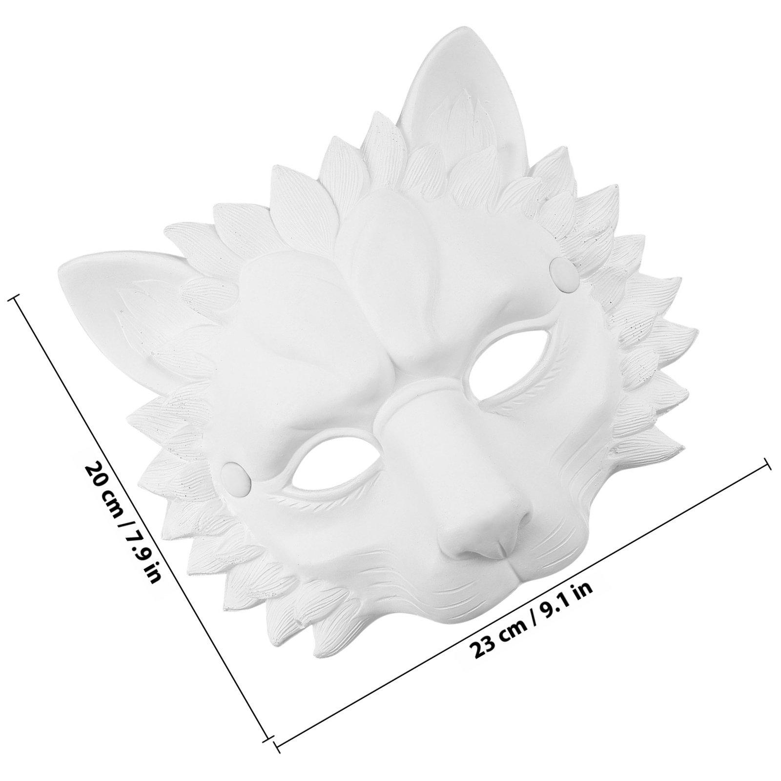 1Pcs Lion Mask 3D Halloween Cosplay Mask Festival Dance Party Masquerade Decoration Eye-Catching Decoration белый