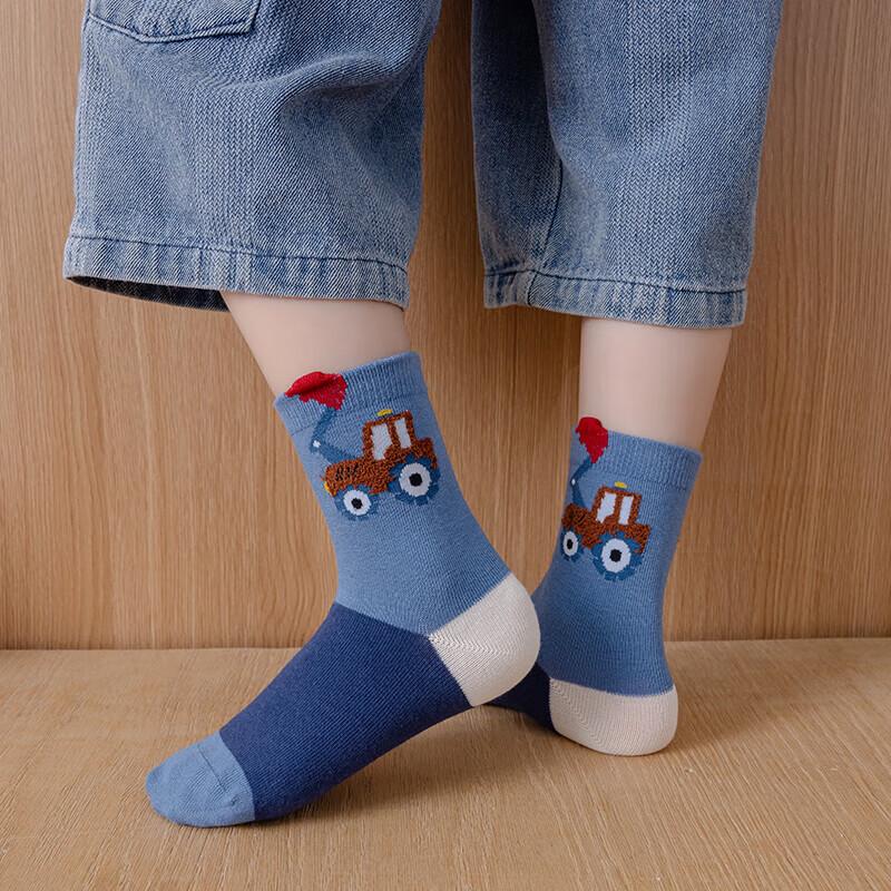 MIIOW Kids' Boys Breathable Crew Socks 5-Pack