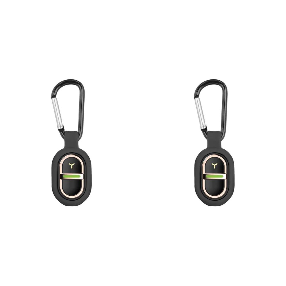 1-5pcs Ultrasonic Mini Mosquito Repellent with Carabiner Lightweight Anti-mosquito Bite Pendant for Kids Adults Outdoor Camping