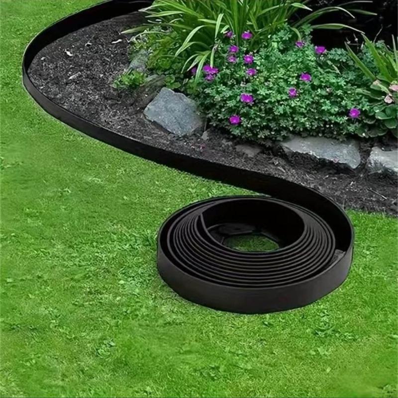Plastic Landscape Edging Barrier Durability Flexible Garden Edging For Gardens And Lawns Sun Resistant