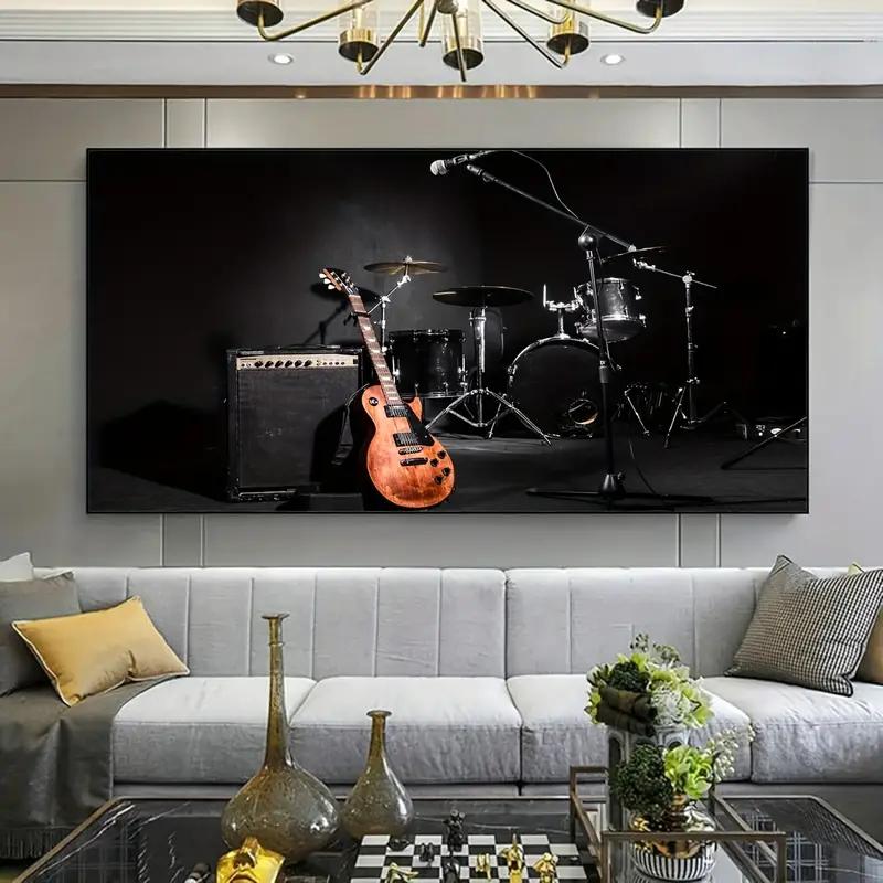 Unframed Canvas Poster, Modern Art, Musical Instruments Wall Art, Ideal Gift For Bedroom Living Room Corridor, Wall Art,