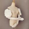Large Flower Gloves for Formal Event Party Gloves Elegant Wedding Bride Gloves Adult Unisex Stage Performances Handwear