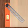Woodworking Measuring Tools Scribing Ruler Adjustable Guide With Angle Marking 15-90 Degree For Layout Gauge Portable