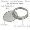 4pcs Stainless Steel Lids, Mason Jar Sprouting Kit Lids, For Growing Broccoli, Alfalfa, Salad Sprouts And More - PR