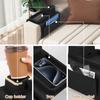 Couch Cup Holder - Anti-Slip Sofa Armrest Tray with Dual Side Pockets - Silicone Anti-Spill Sofa Drink Holder Couch Arm Tray