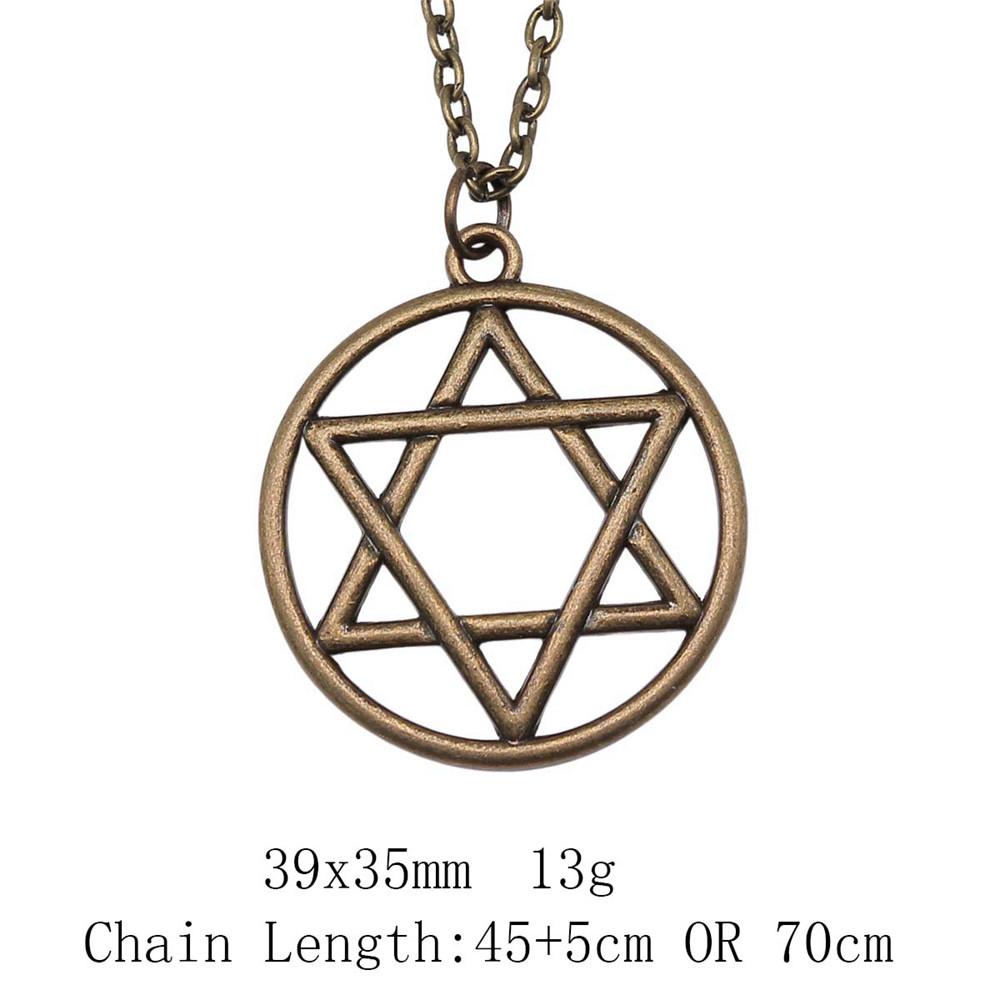 Gifts For Women Woman Long Necklace Celtic Hexagram 45cm Or 70cm Long Chain Necklace Cheap Cute Stuff Pendants And Necklaces