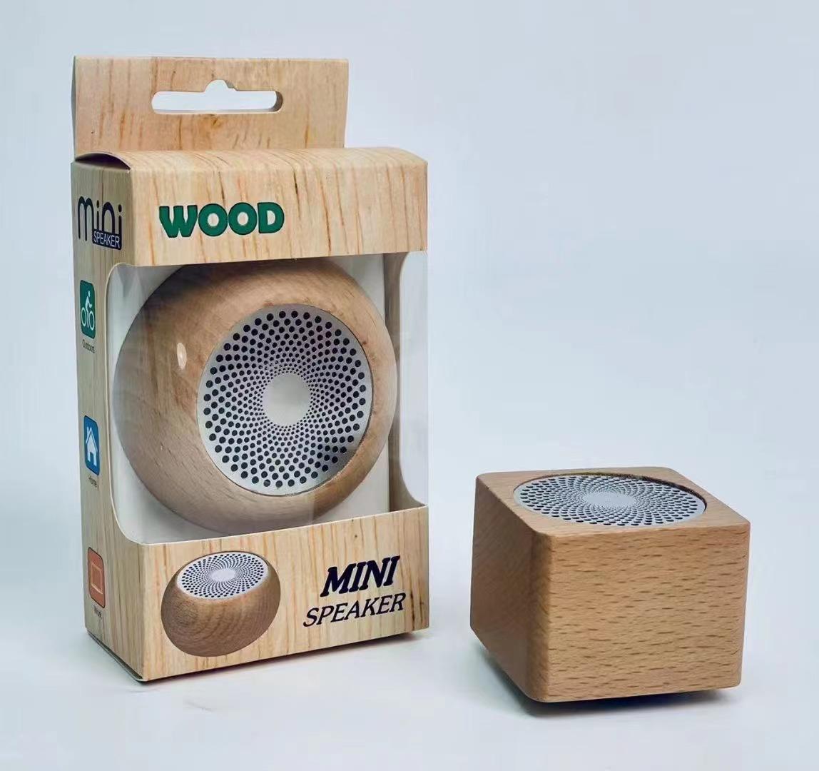 

Cy Small Solid Wood Bluetooth Speaker Portable Wireless Retro Deep Bass Custom Logo Present For Household Outdoor Travel Music Lovers