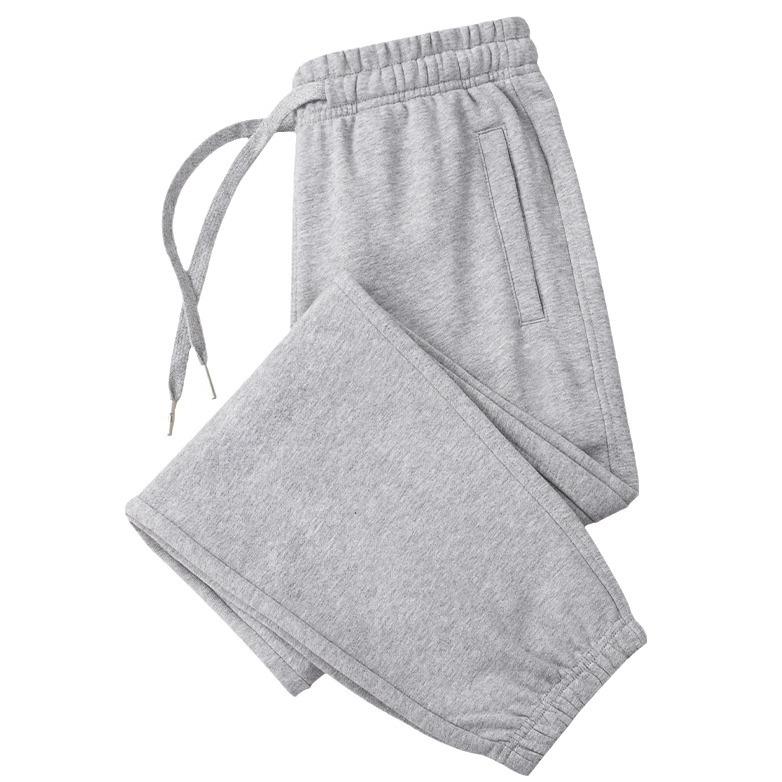 Women's 100% Cotton Grey Sweatpants, Spring/Autumn 2025 Fleece Casual Pants