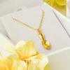 Porti 24k Gold Spoon Birthstone Necklace 1.875g